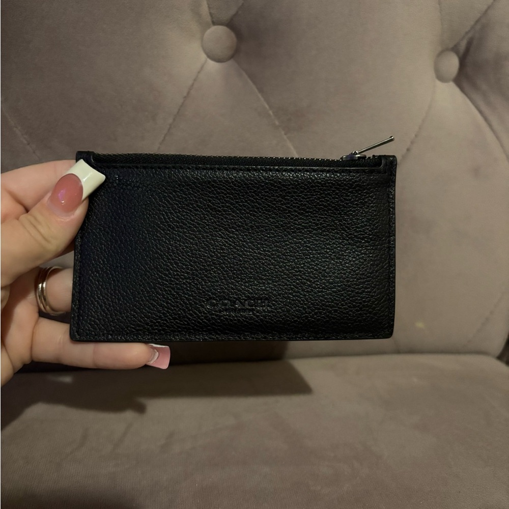 Mens coach leather long  card case wallet